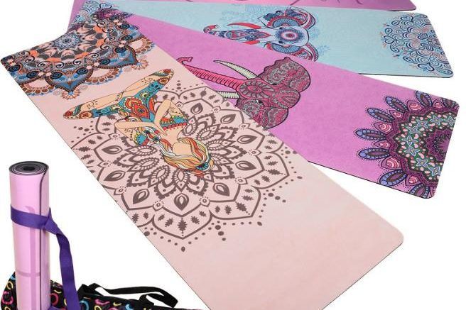 Natural suede material yoga mat (1)