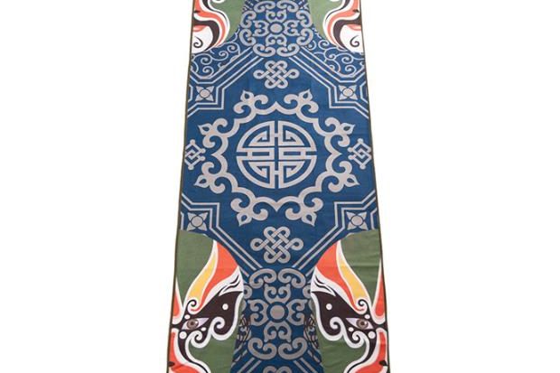 Printed widened and long yoga towel (2)