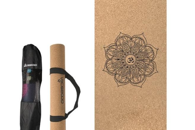 Cork Printing Yoga Mat (1)