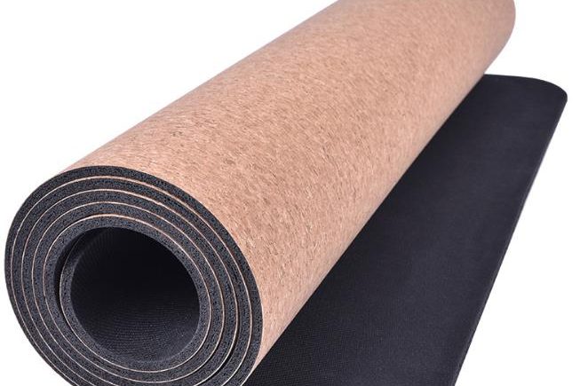 Tasteless high resilience cork yoga mat (1)