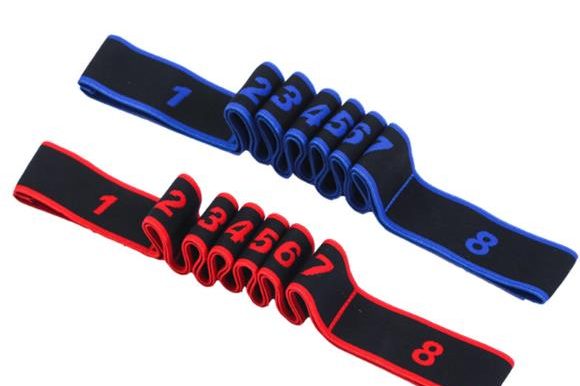With elastic yoga stretch strap (1)