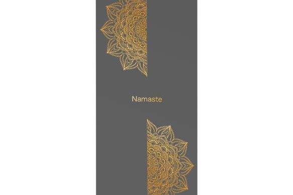 Gold printing wear-resistant PU rubber non-slip yoga mat (1)